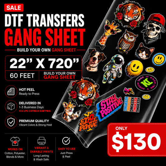 Upload DTF Transfer Gang Sheets