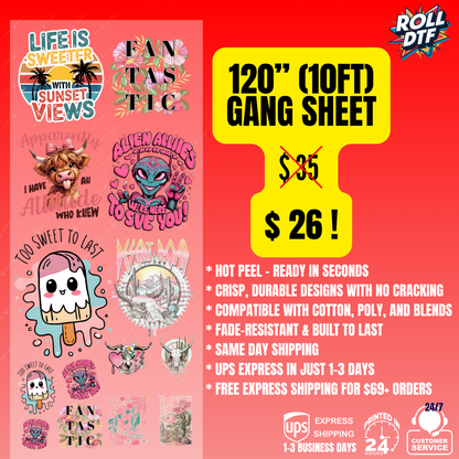 Build DTF Transfers Gang Sheet