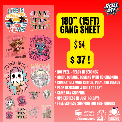 Build DTF Transfers Gang Sheet