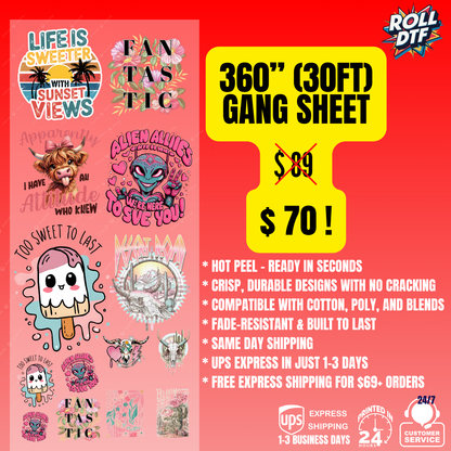 Build DTF Transfers Gang Sheet