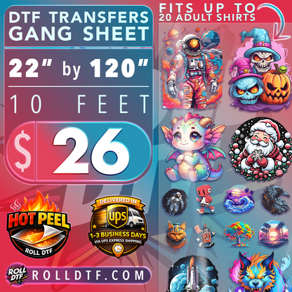 Build DTF Transfers Gang Sheet
