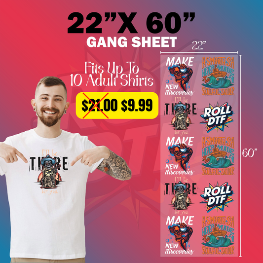 Build DTF Transfers Gang Sheet