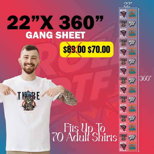 Upload DTF Transfer Gang Sheets