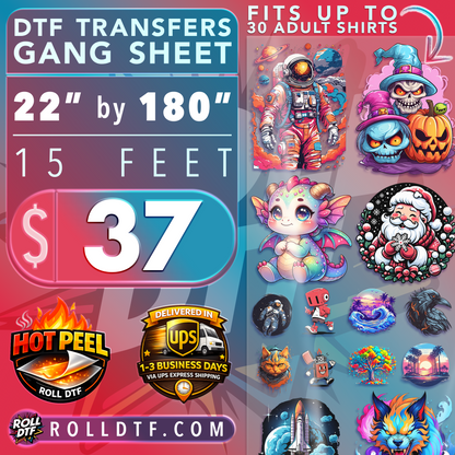 Build DTF Transfers Gang Sheet