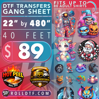 Build DTF Transfers Gang Sheet