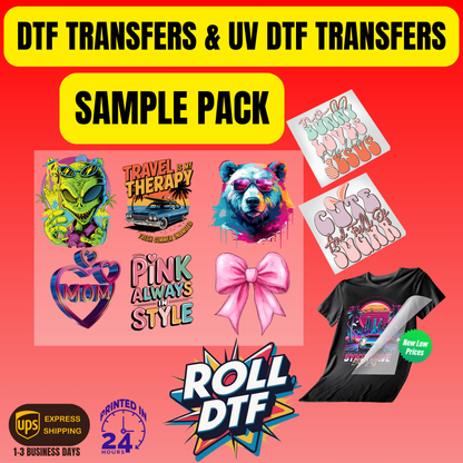 DTF & UV DTF Sample Pack – Try Before You Bulk